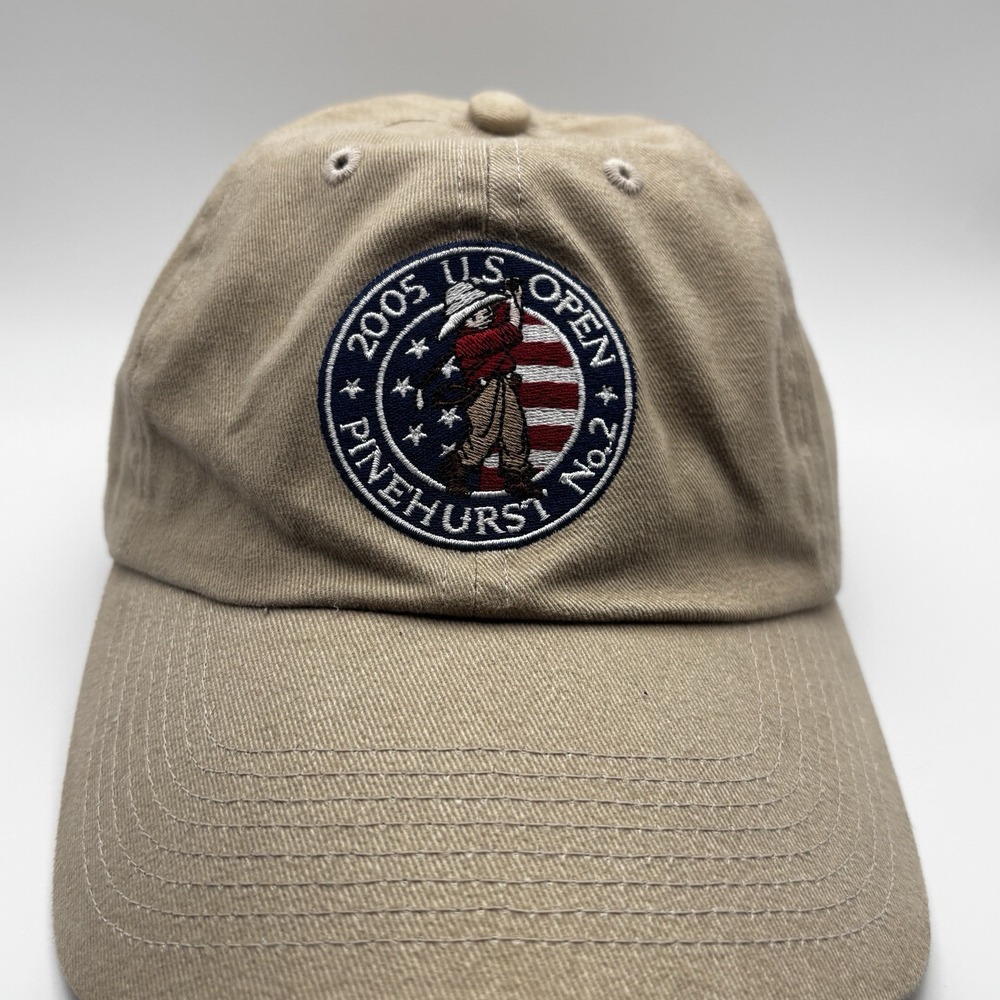 2005 U.S. Open Pinehurst No. 2 USGA Member Hat Khaki Adjustable Golf Cap